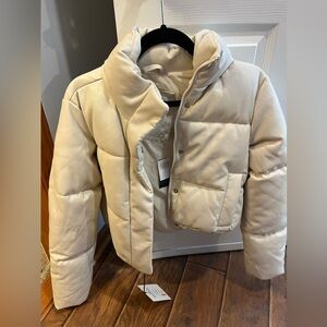 Hollister Ultimate Vegan Leather Mini Puffer Jacket